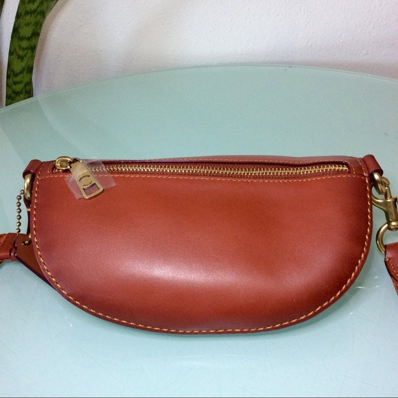 Coach Belt Bag Coated Canvas Signature Monogram Tan Rust Fanny Pack 39937 - Picture 11 of 16